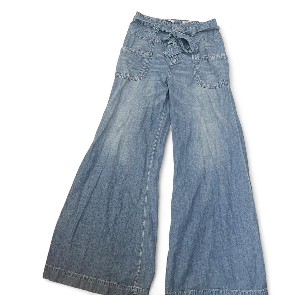 Pilcro and letterpress high waisted wide leg jeans